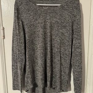 Gray Long Sleeve Top